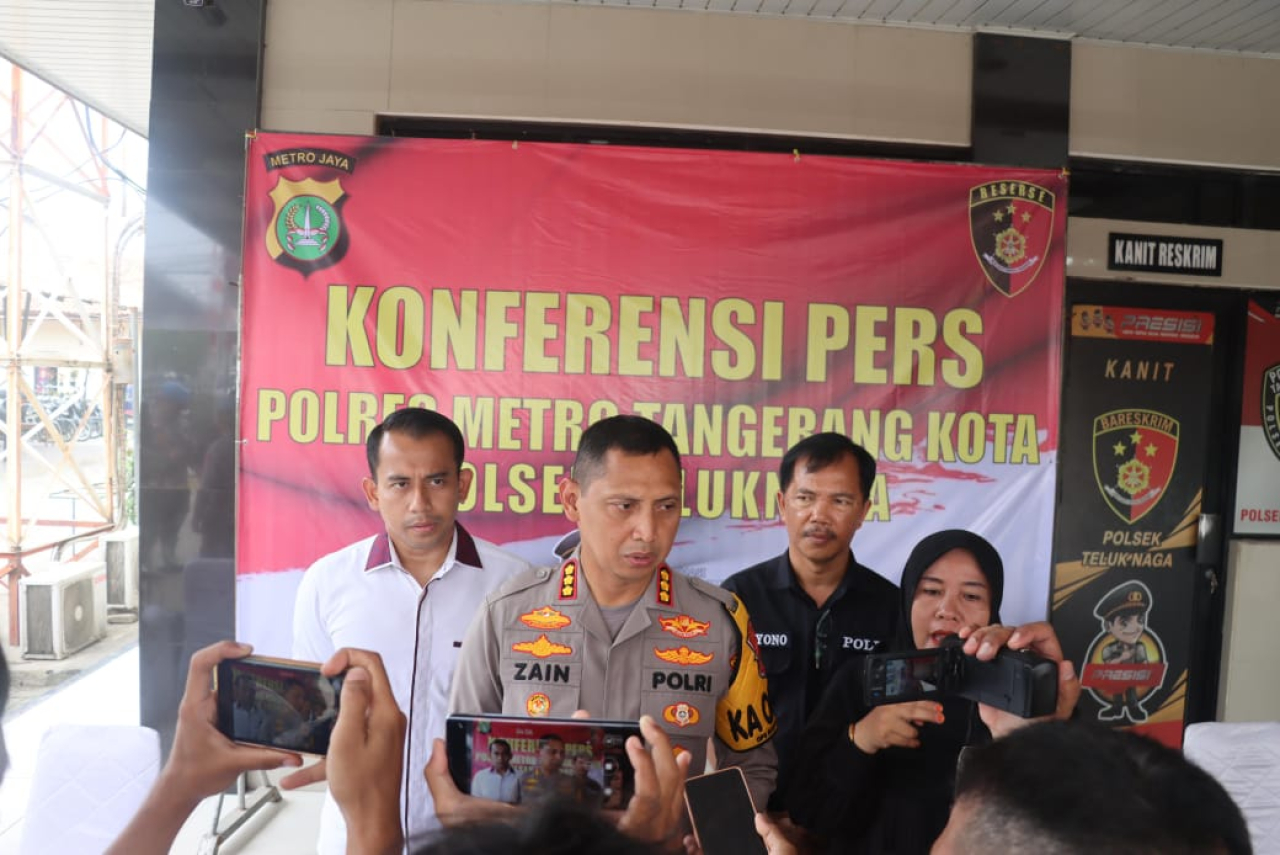Kapolres Metro Tangerang Kota, Kombes Pol Zain Dwi Nugroho dalam keterangannya kepada wartawan.