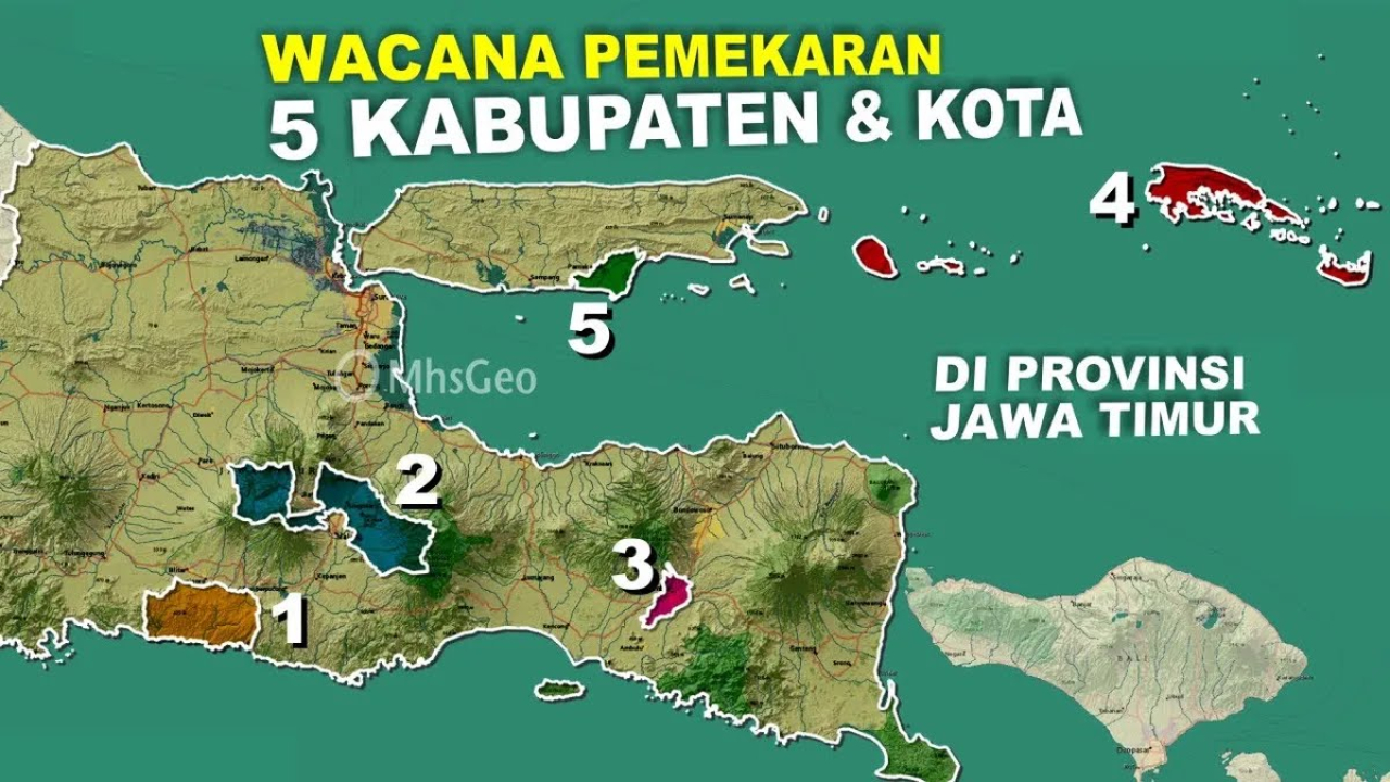 Wacana pemekaran 5 kabupaten dan kota baru di Provinsi Jawa Timur (Foto: dok istimewa/tl )