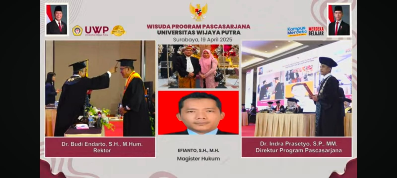 Pimpinan Umum Media Online Beritaplus.id, Efianto, Resmi Raih Gelar Magister Hukum